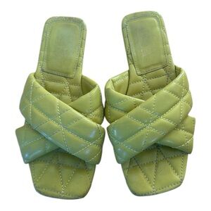 Zara Quilted Lime Sandals